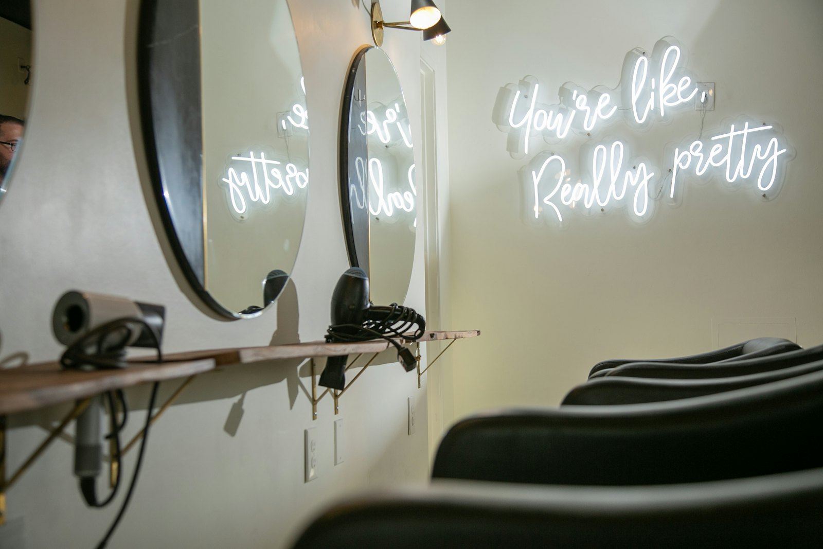 Elegant beauty salon interior representing the fictional Glow Studio